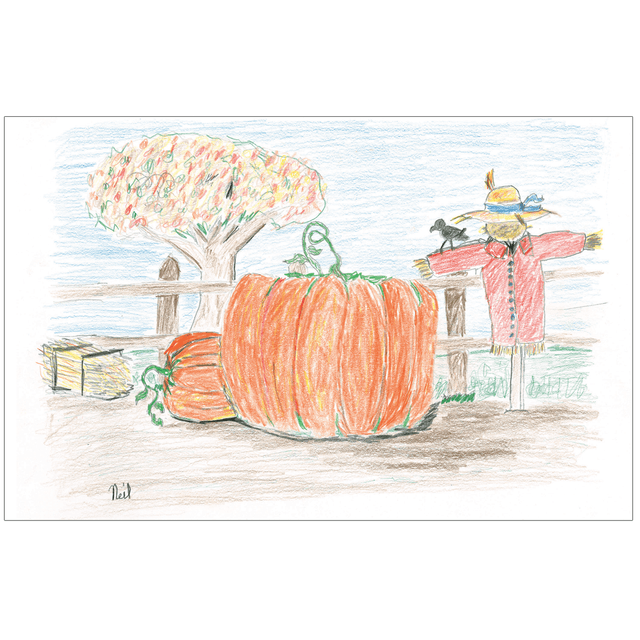 Pesonalized Fall Harvest - Children's Art Project